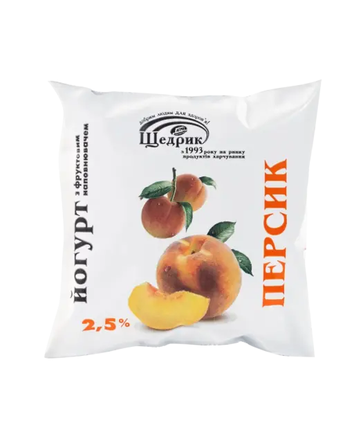 Йогурт питний термостатний фруктово-ягідний (Персик) 2,5% - 1