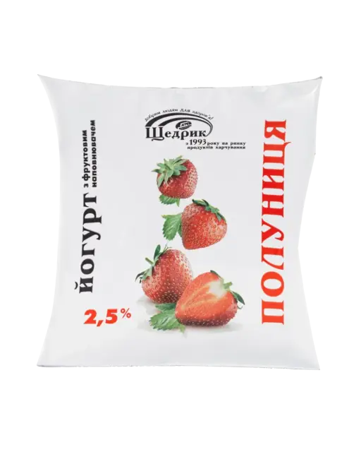 Йогурт питний термостатний фруктово-ягідний (Полуниця) 2,5% - 1